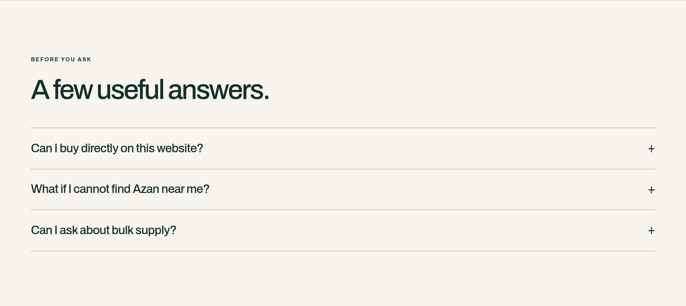 Frequently asked questions section on the Find Azan page.